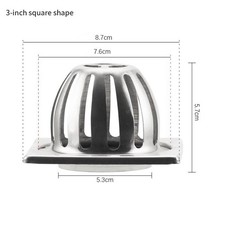 Gutter Leaf Guard Made of Stainless Steel for All Standard Drain Pipe Sizes