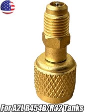 HVAC R32 Reverse Thread Adapter ¼" Female 1/4" Male For F5/16×M1/4SAE Tanks New