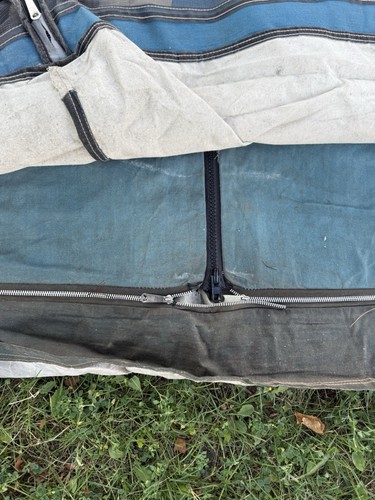 VINTAGE USED SEARS TED WILLIAMS CANVAS TENT 104” X104” Plus Screen Room As Is - Picture 12 of 15