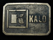 QJ05143 VINTAGE 1970s  KALO LABS  SEED COMPANY AGRICULTURE BELT BUCKLE
