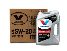 Motor Oil Full Synthetic 5W-20 High Mileage 5 Qt Pack of 3 Valvoline MaxLife 33.33 per gallon