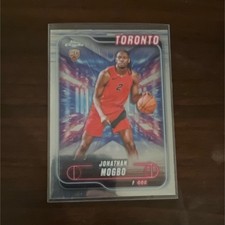 2024-25 Topps Chrome Rookie Jonathan Mogbo #194 Toronto Raptors Basketball