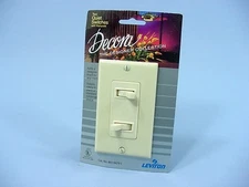 Leviton Ivory Commercial Single Pole Dual Toggle Light Switch Control 5679-I