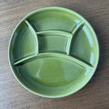 Avocado Green Ceramic Sushi Fondue Divided Pl...
