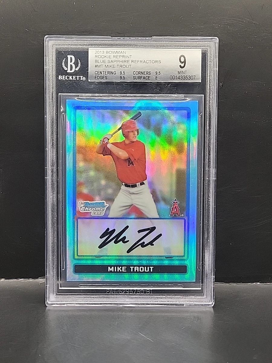 Mike Trout 9 Graded Baseball Sports Trading Cards & Accessories
