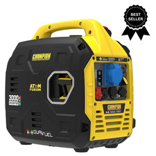 Champion Atom Fusion 3000W Dual Fuel Inverter Generator CO Shield Lightweight