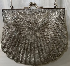 Carla Marchi Beaded Shell Shape mini Evening Bag/ clutch