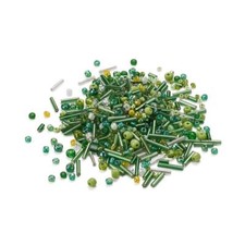 Green Seed Bead Soup Mix - 50g Random Mixed Pack and Various Shapes Jewellery