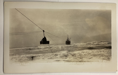 #ad Long Beach Washington S.S. Admiral Benson Wreck Saving Passengers RPPC Postcard $29.00