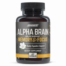 Alpha BRAIN Nootropic Brain Health Memory Focus Clarity Support 60 Capsules US