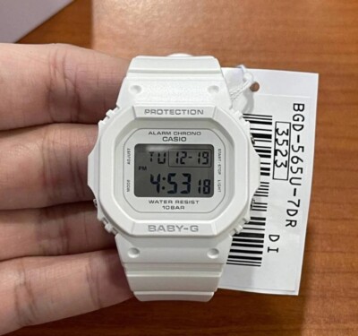 Casio Baby-G BGD-565U-7D Digital White Resin Square Quartz Ladies