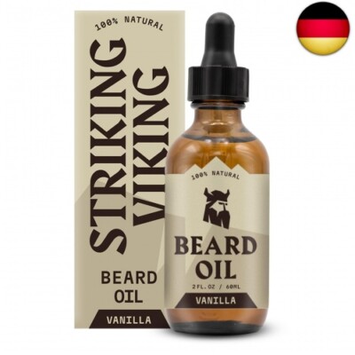 Striking Viking-Vanille-Bartöl (groß 2 oz.)   100% natürliche Bartspülung mit Bi