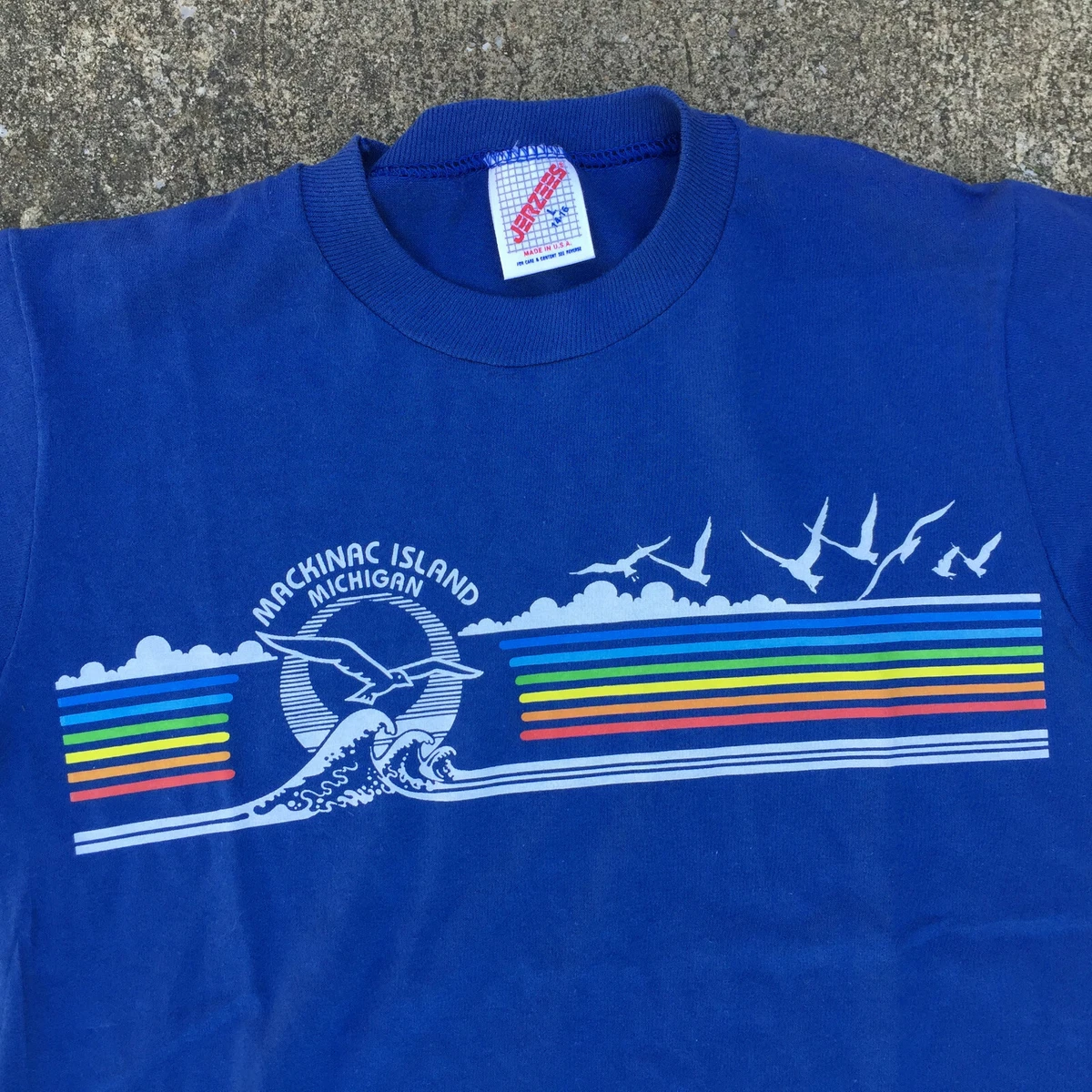 Vintage 70s 80s Kids Youth Boys Childrens Rainbow Surf Strip