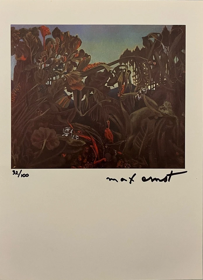 Max Ernst Hand-Signed Original Print With COA and +$3,500 USD Appraisal - image 2 of 4