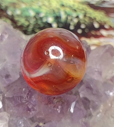 Fulmine rosso sangue nuovo UV⚡ SWIRL Corvo o Il Cairo? "Vetro Marmi Vintage 0,68" - Foto 18 di 20