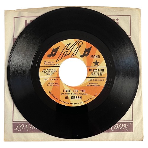 Al Green - Livin’ For You (1973) 7” 45 DJ Promo EX