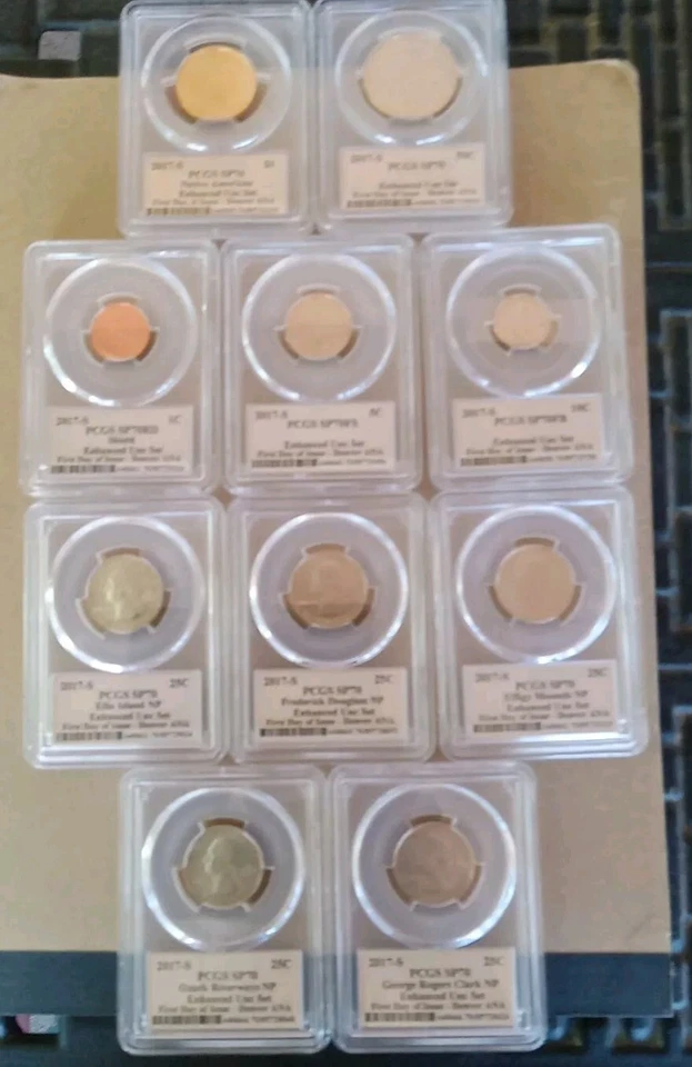 2017 Enhanced Unc 10 PC Set PCGS SP70 FDOI Art Deco Thomas Cleveland - Image 4 of 4