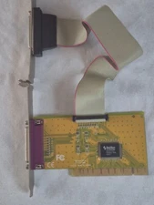NetMos Technology E119801 PCI 2 Port ECP/EPP Card Chipset Nm9715CV w/ Cable