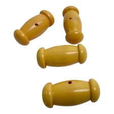Vintage Lot of 4 Butterscotch Color Toggle Buttons 1"