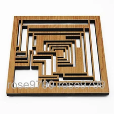 Frank Lloyd Wright Laser Cut Wood Ennis Trivet and Wall Plaque NIB