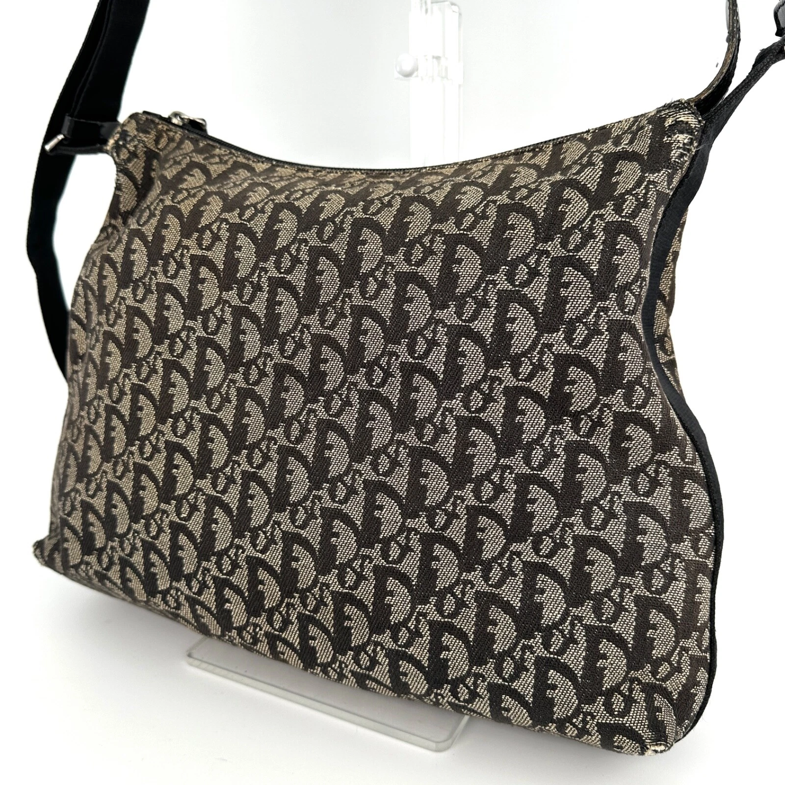 Sac bandoulière Dior logo trotteur noir 0094