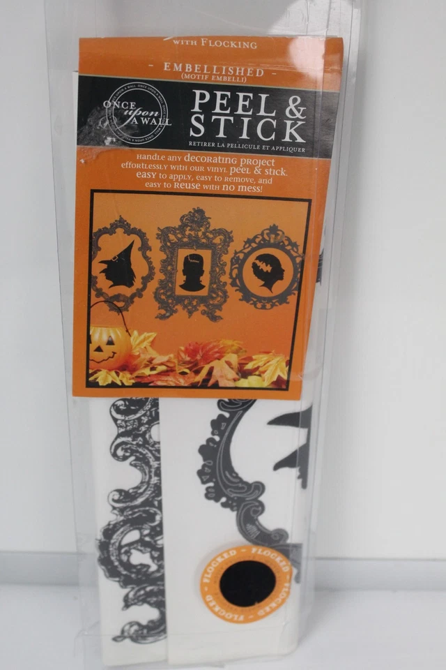 Vinilo Once Upon a Wall Halloween 2009 DCVW negro pelar y pegar extraíble nuevo Foto 2 de 2