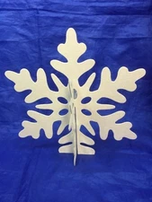 4 HOLIDAY TIME White Glitter Snowflake Table Decoration Snowflakes 25319