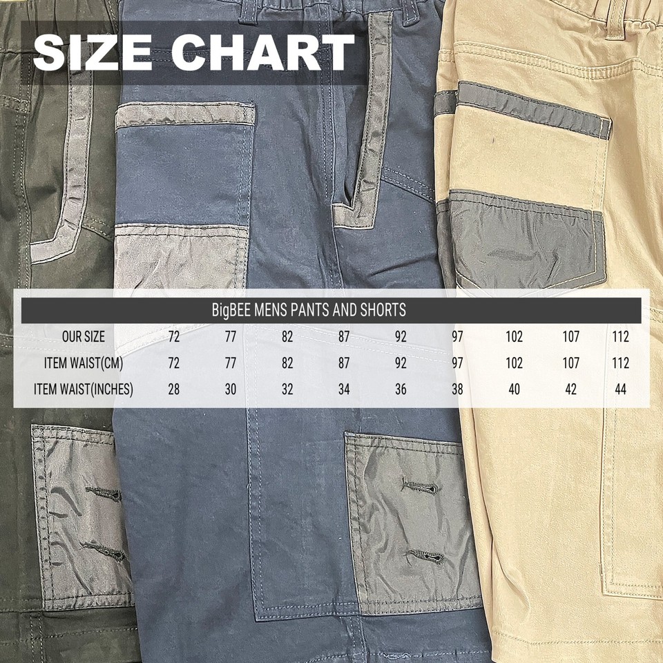 IBEX TS2 Men's Cargo Combat Work Trousers In Black Navy Waist With Kne - Foto 3