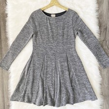 Dolan Left Coast Sweater Dress Gray Knit Long Sleeve Fit and Flare Cozy Medium