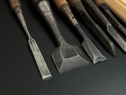 Vintage Japanese Chisel 13set Nomi /Hand Plane Saw Iron Hammer Hand Tool/d14 - Picture 2 of 24