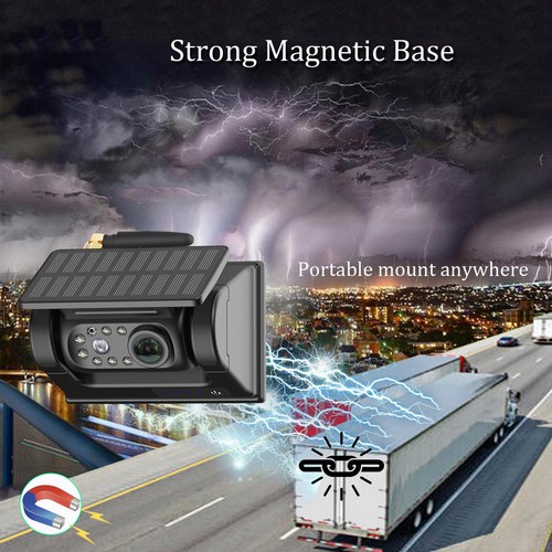 5" wireless 2CH car monitor solar magnetic reversing camera for truck RV caravan - Picture 8 of 20