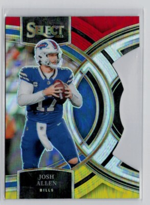 2023 Panini Select - Red & Yellow Prizm Die-Cut #200 Josh Allen