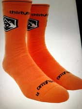 THIRTYTWO TM COOLMAX SOCK RIDER DRIVEN SNOWBOARDING, ORANGE, SIZE L/XL, NEW