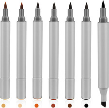 6 Pack Dual Tip Leather Dye Marker Pens Leather Touch up Pen Shoe Marker Leather
