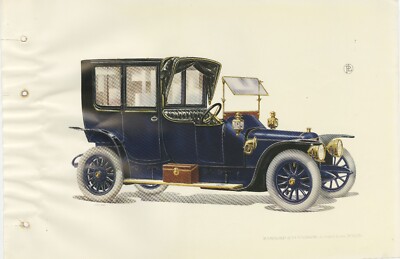 Antique Print of the Panhard et Levassor Coupe Avant Torpedo Car