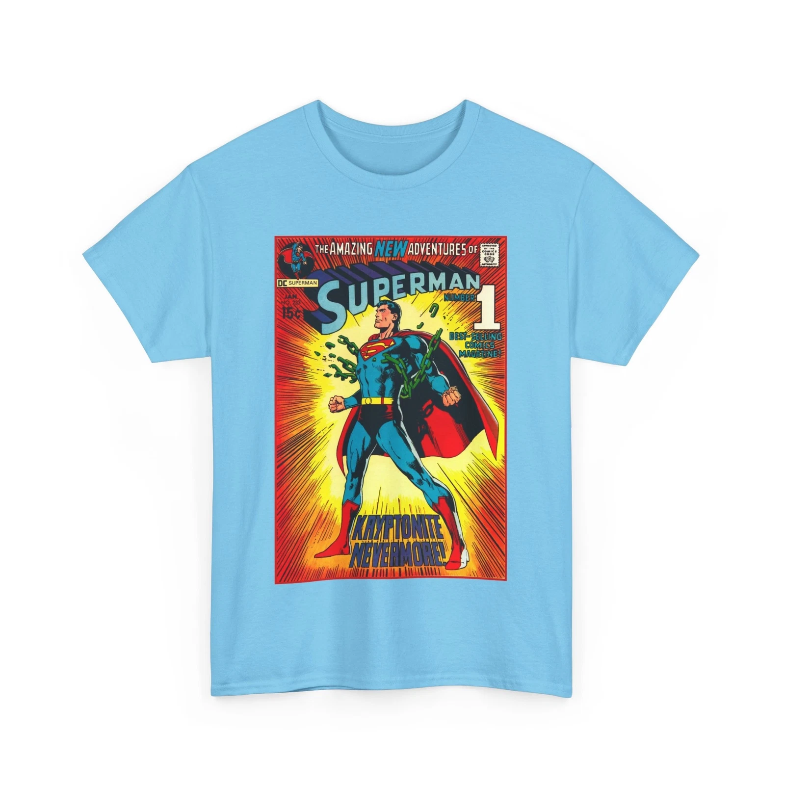 Superman T-Shirt - #233 Kryptonite No More - Classic DC Comics Bronze Age Cover