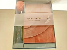 GARVEN Tiered Notepad with Pen Pom Pen Set (90 Tiered Sheets) . Ships fast  (A10