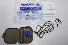NEW Moldex 6496 BattlePlugs Shooting Ear Plugs Blue extra small  Free Shipping!