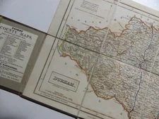 Pocket County Maps DURHAM Cloth Engraved By Sidney Hall