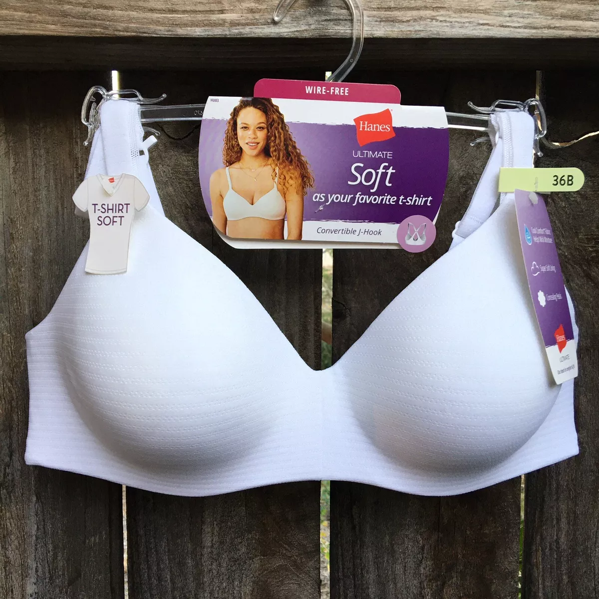 Hanes Cooling Comfort Foam Wirefree Bra, Bras, Clothing & Accessories