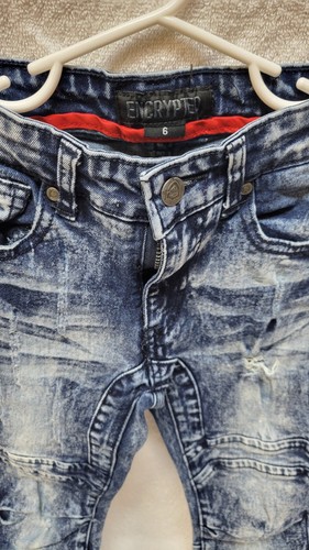 Encrypted Boys Jeans, Little Boys Size 6, Ripped Jeans, Acid wash - Picture 3 of 8