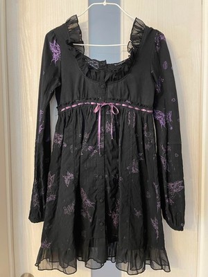 h.NAOTO HONEY 黒×紫　リボンタイ付き　ブラウス s-l400.jpg