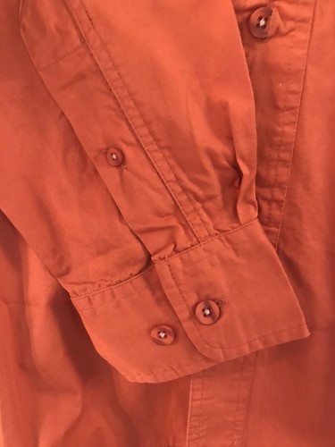 Sierra Collections Men’s Button Down Shirt Orange Rust XL Brand New NWT - Picture 4 of 4