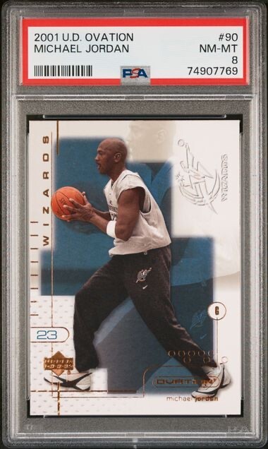 2001 Upper Deck Ovation Michael Jordan #90 PSA 8 Washinton Wizards