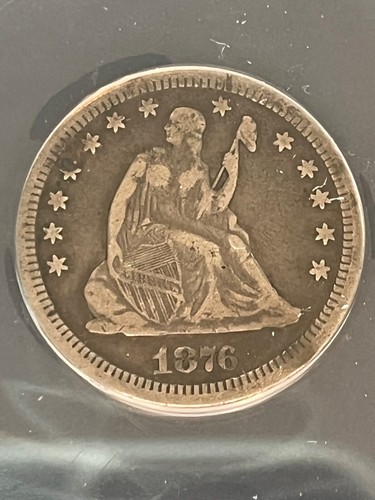 1876-cc Seated Liberty Quarter , ANACS VF20, better date & grade - Picture 3 of 4