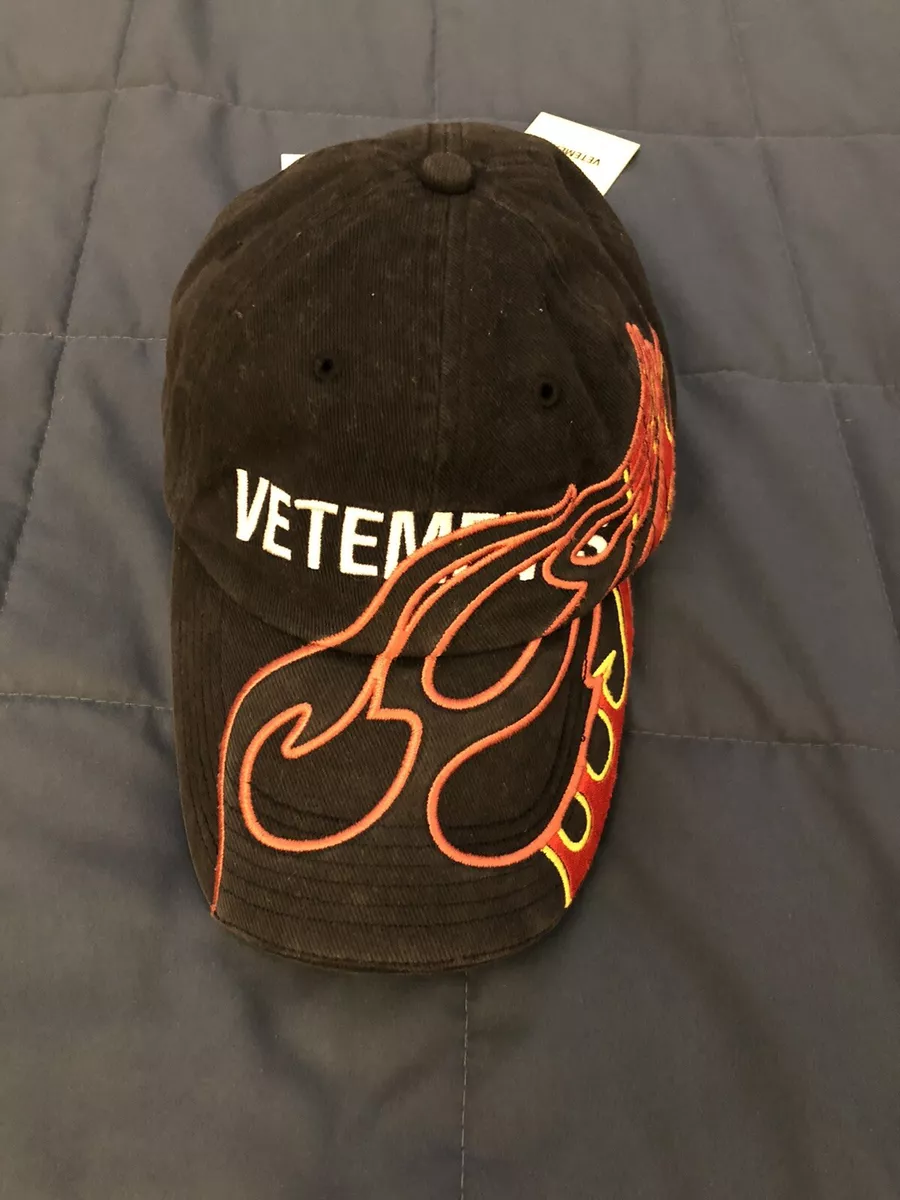 Reebok x Vetements Flame Embroidered Double Brimmed Baseball Hat