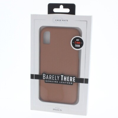 Casemate Case for iPhone XR Barely there Genuine Leather Brown