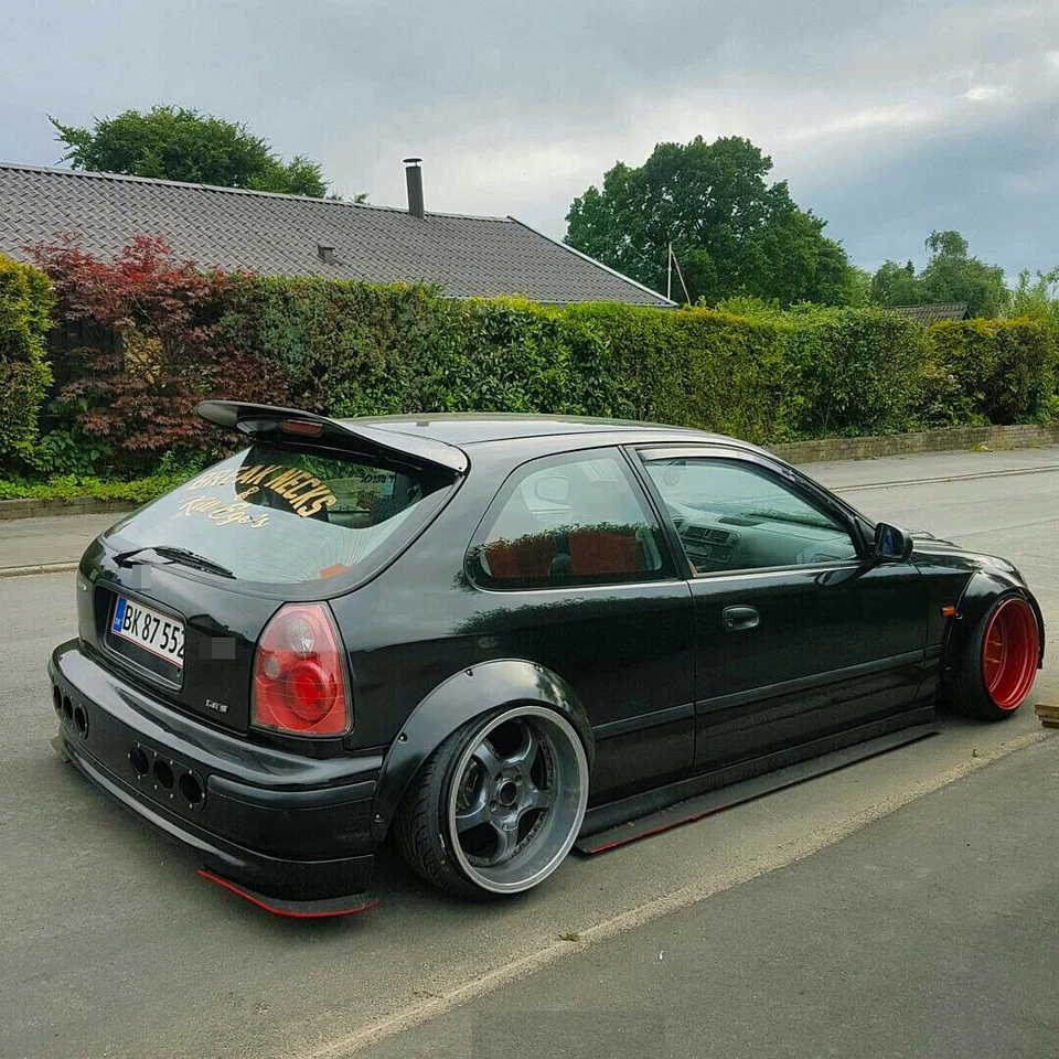 Juego de 4 piezas de arcos de rueda de carrocería ancha para Honda Civic 75 mm 3,5" Foto 3 de 4