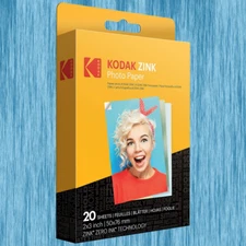 Kodak 2x3” Premium Zink Photo Paper - 20 Sheets Sticky-Backed Photo Paper