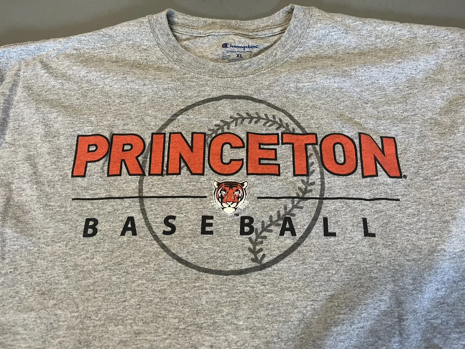 Футболка чемпиона Princeton Tigers бейсбольная серая размер XL - Изображение 2 из 4